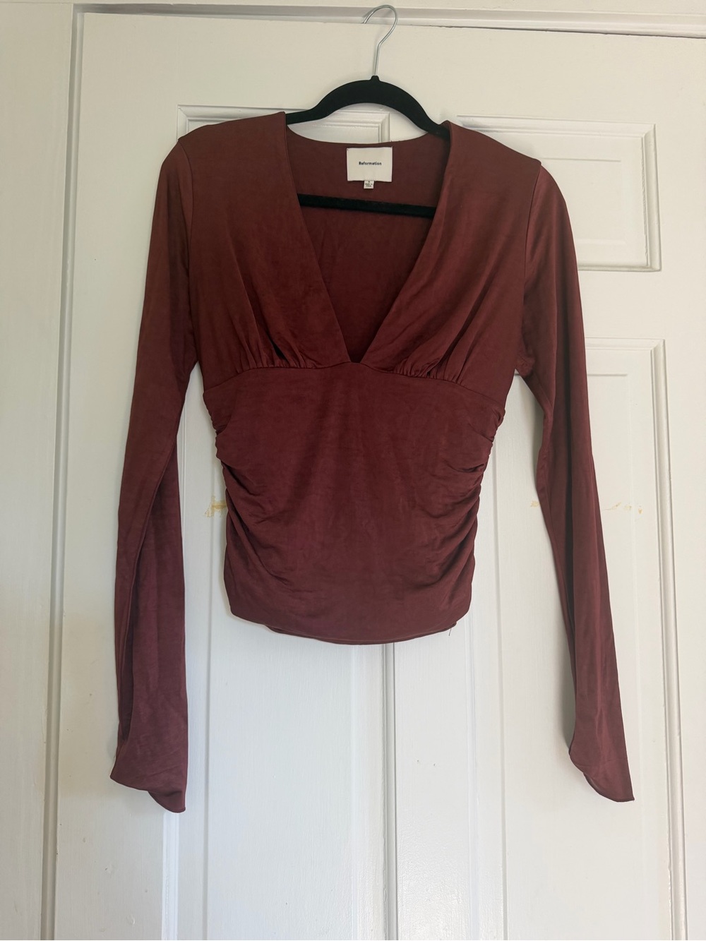 Reformation Ines Top in Wine